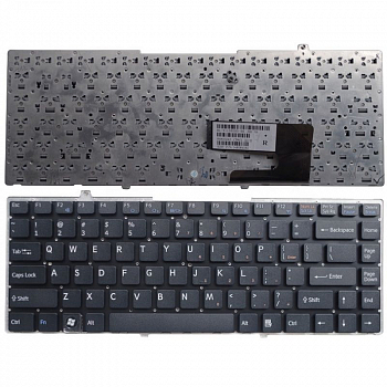 Клавиатура для ноутбука Sony Vaio VGN-FW, черная, без рамки